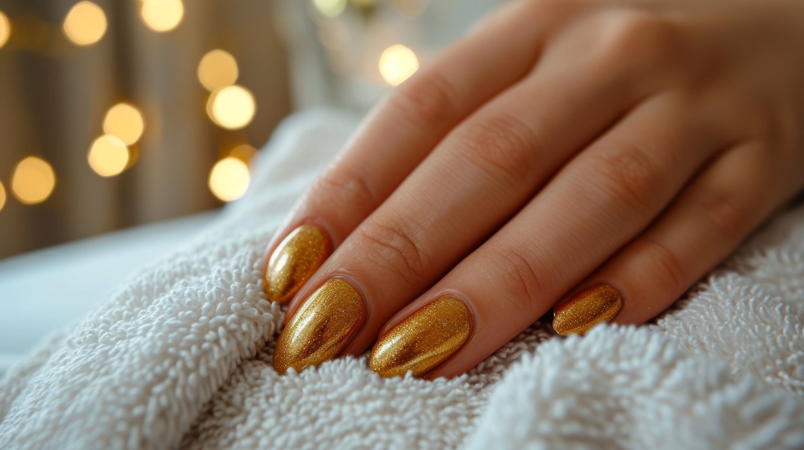 hand-resting-towel-showing-gold-spa-manicure-ai-generated-illustration-min